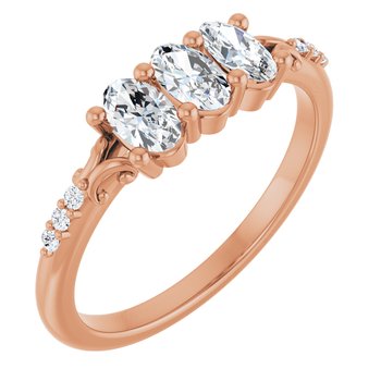 Sterling Silver 4.5x3.5 mm Oval Anniversary Band Mounting Sterling Silver 4.5x3.5 mm Oval Anniversary Band Mounting